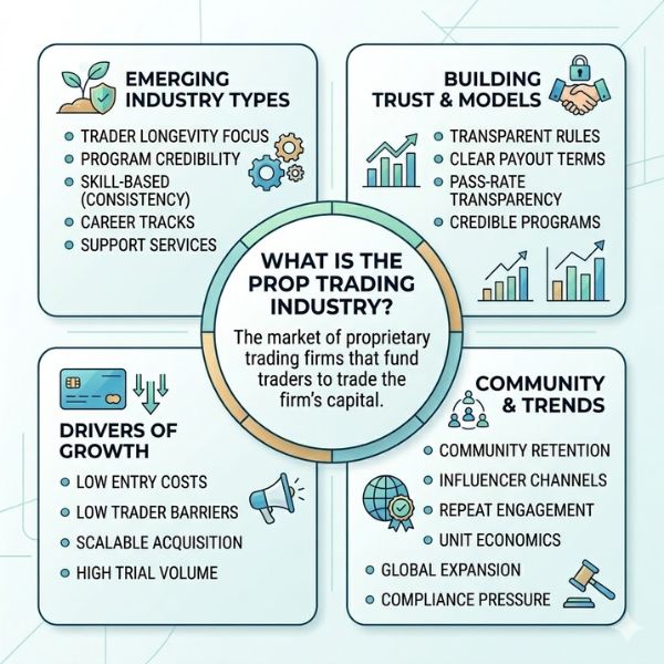Prop trading industry infographic